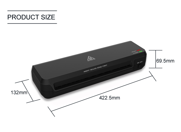 МАШИНА ДЛЯ ЛАМИНИРОВАНИЯ ФОТОГРАФИЙ ГОРЯЧИМ ПРЕССОМ ФОРМАТА А4 С 2 РОЛИКАМИ ДЛЯ БЫСТРОГО РАЗОГРЕВА БУМАГИ В ОФИСЕ ИЛИ ДОМА